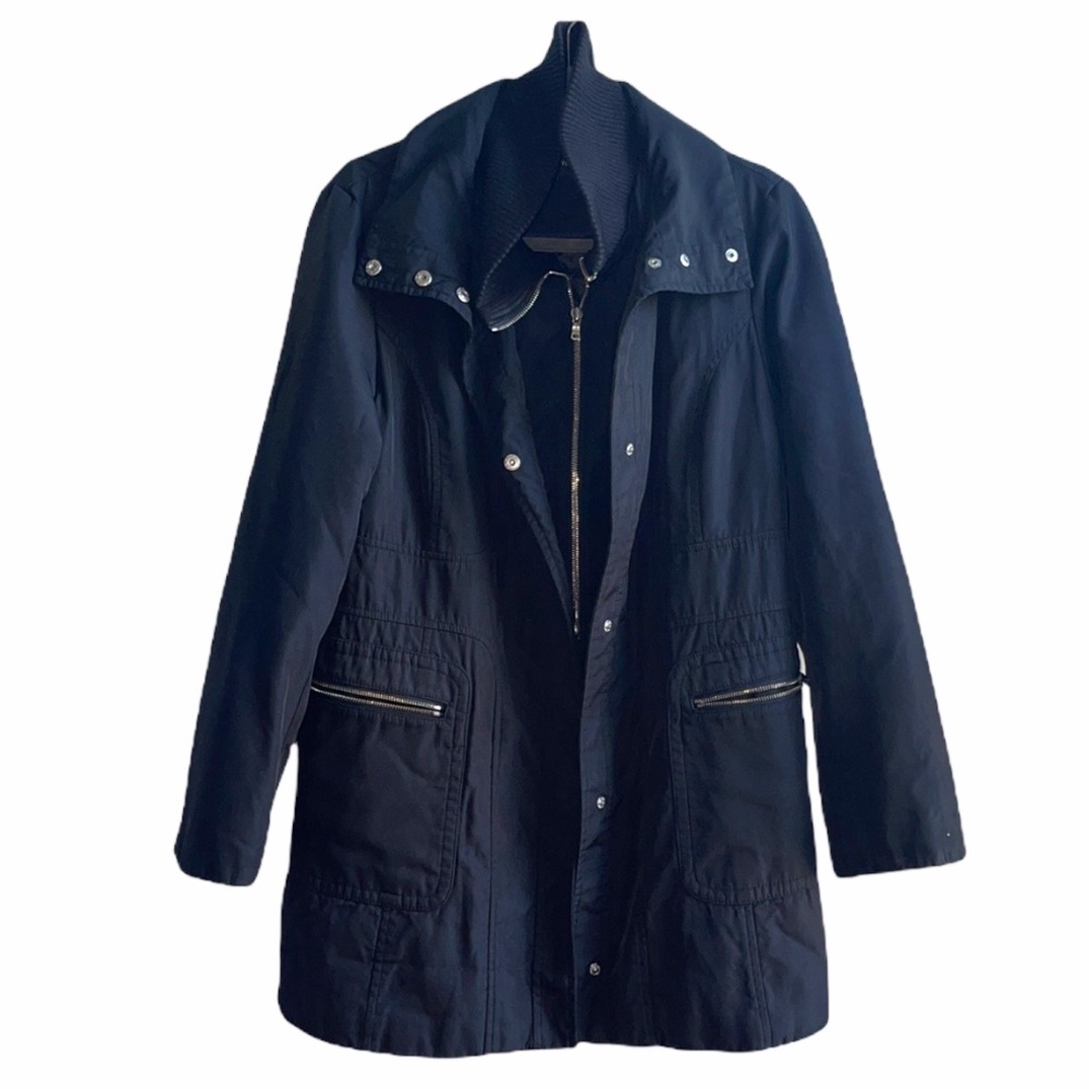 Jones New York black parkha coat